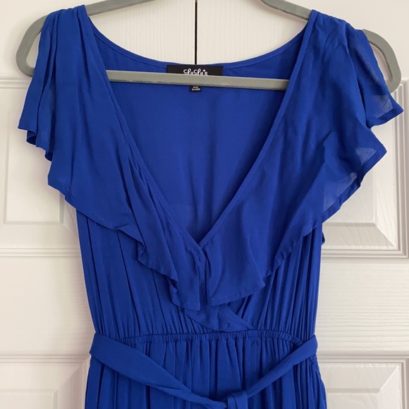 LuLu’s Ruffle V-neck Dress - Picture 2 of 4